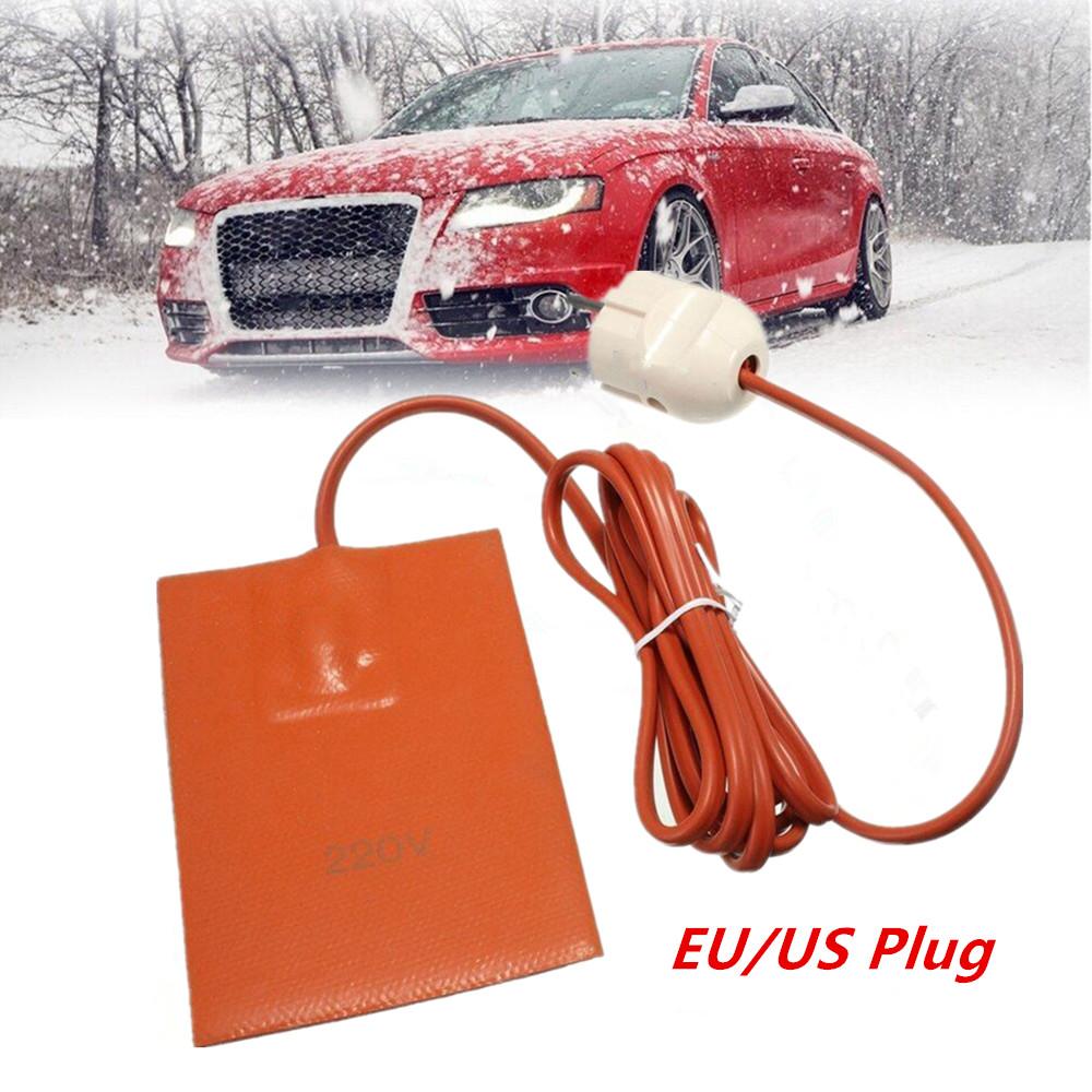 Car Engine Oil Pan Sump Tank Heater Plate Silicone Heating Pad US/EU Plug Rubber Heat Mat Heated Bed Plate Flexible Waterproof