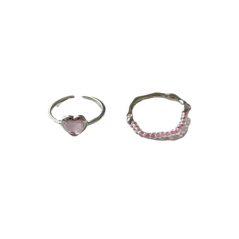 Sweet And Cool Style Love Elastic Rope Ring Female Fresh And Elegant Retro Fashion Personality Temperament Versatile Ring Ring