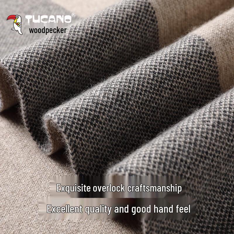 Tucano Men's 100% Pure Cashmere Plaid Scarf