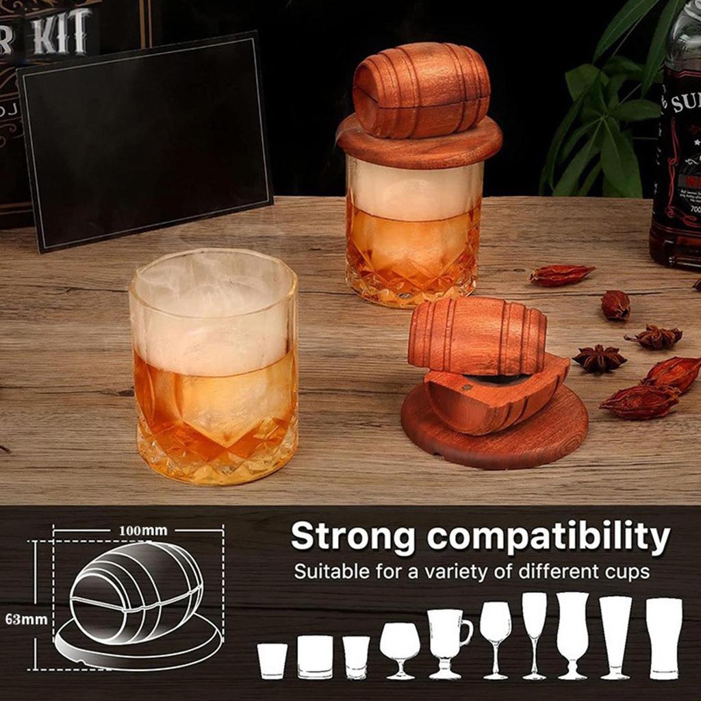 Cocktail Whiskey Set (with ) – Includes 6 Different Flavored Wood Chips, 2 Glasses, And 2 Ice Ball Molds, Making It An Excellent Whiskey Gift For Men