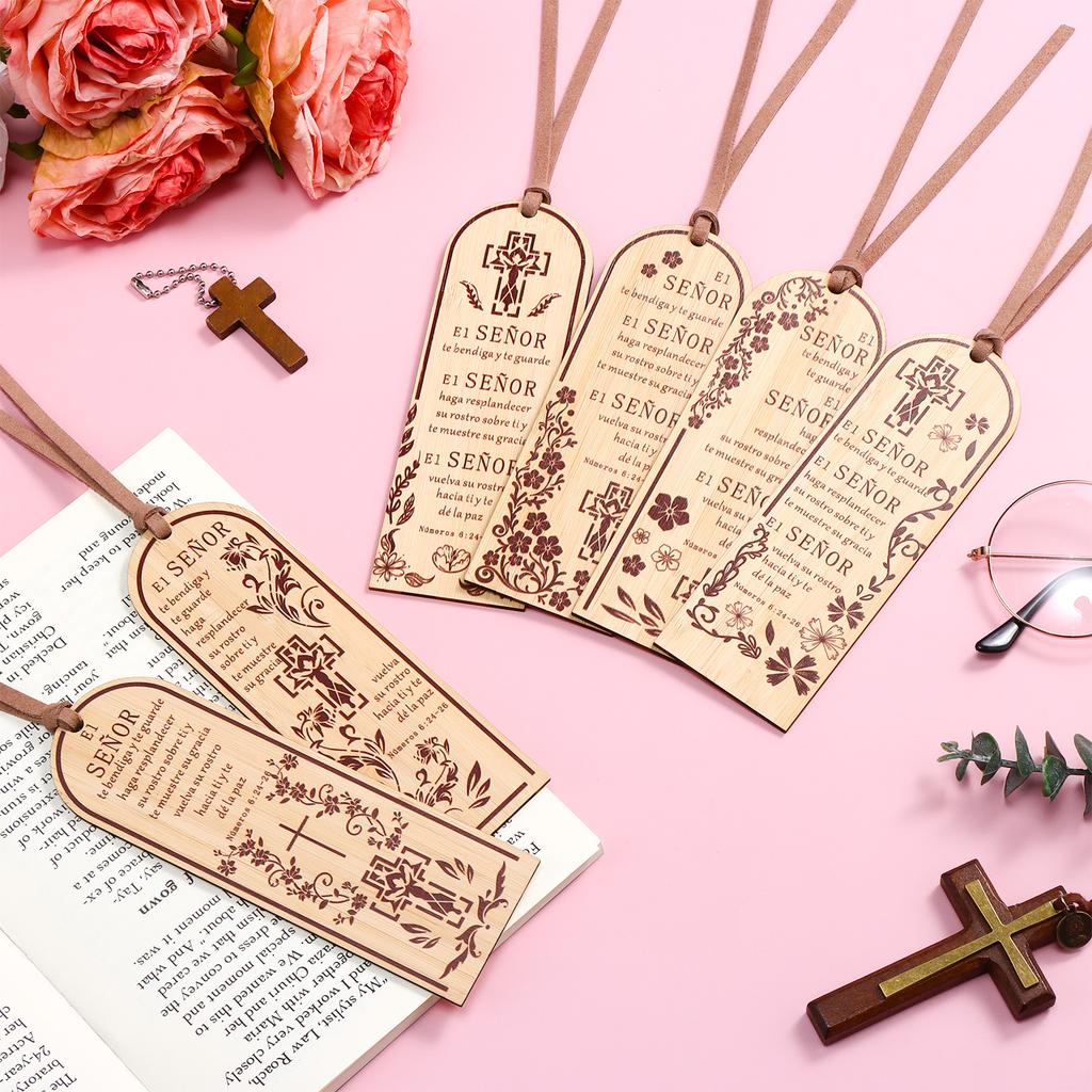 12 Pcs Wood Christian Bookmarks For Mothers Bible Verses Religious Inspirational Spanish Scripture Book Marks For Mom Bulk Mothe