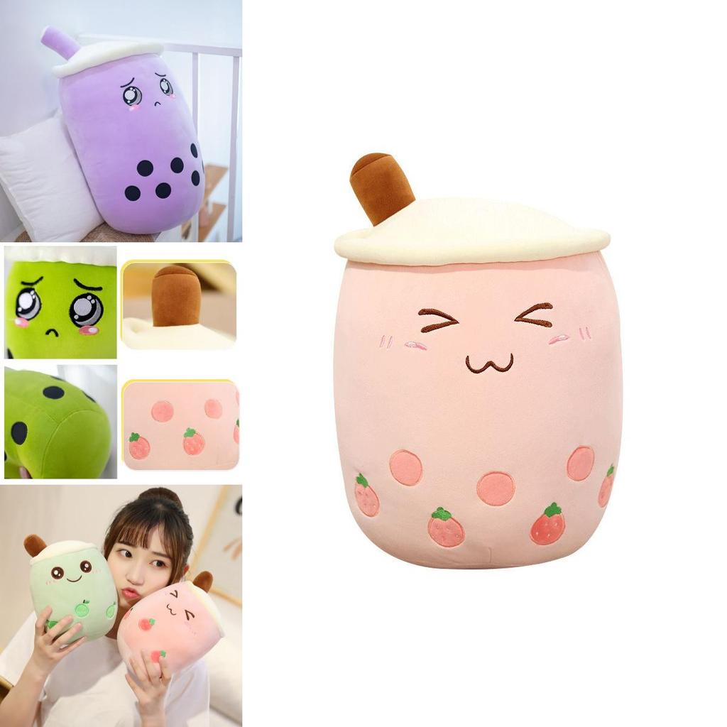 Entzückendes weiches Plüsch-Bubble-Tea-Boba-Tassenkissen für kuscheligen Komfort in 4 Größen