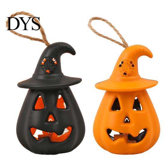 Festive Halloween Lights 12 Pcs LED Pumpkin Lantern, Spooky Hanging Lighted Indoor Night Light with Witch Hat for Outdoor Home Party Decor Lanterns