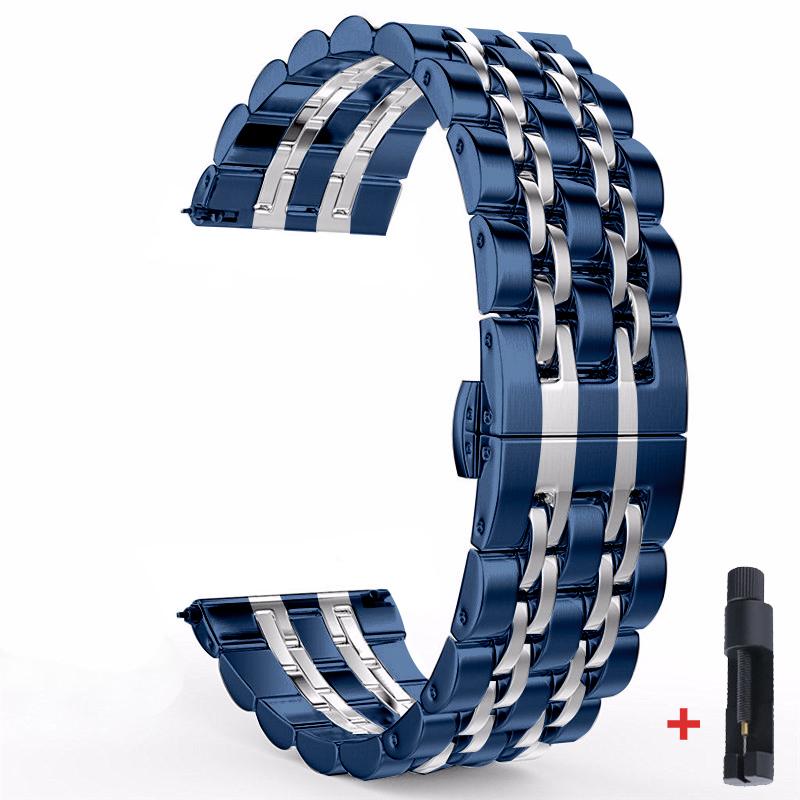 22mm 20mm Band for Samsung Galaxy Watch 3 41 45mm 46mm 42mm Gear S3 Steel Strap Active2 40 44mm Metal Loop for Amazfit BIP 2 GTR