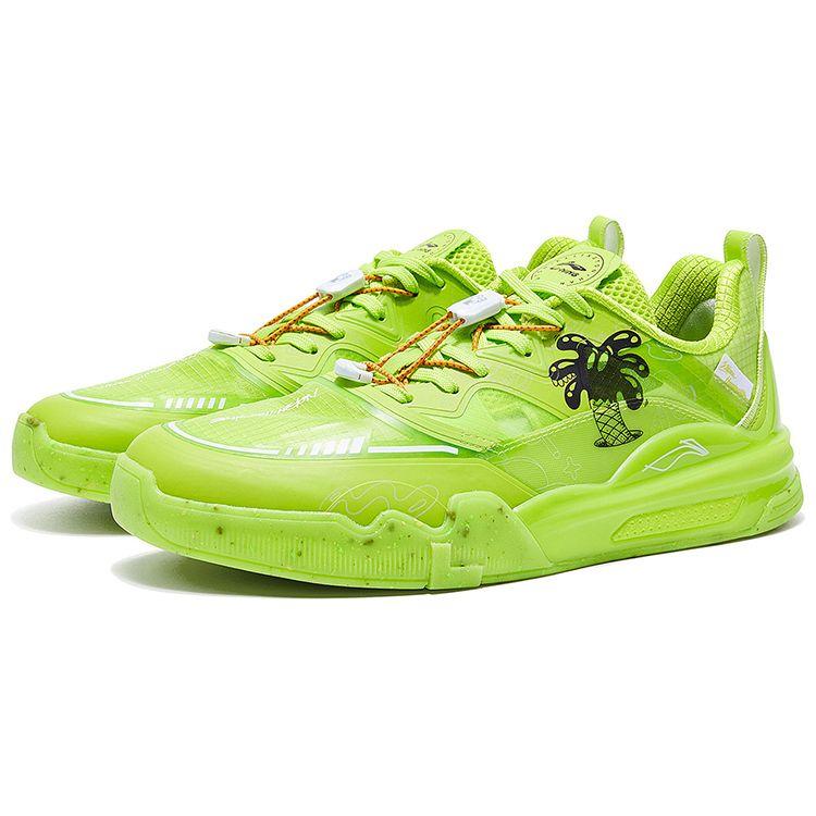 Li Ning Steven Harrington X  Ling Teng Skateboard Series Lightweight High Resilience Low Top Skate Shoes Men Skate Shoes Juice-Green AEPT019-1