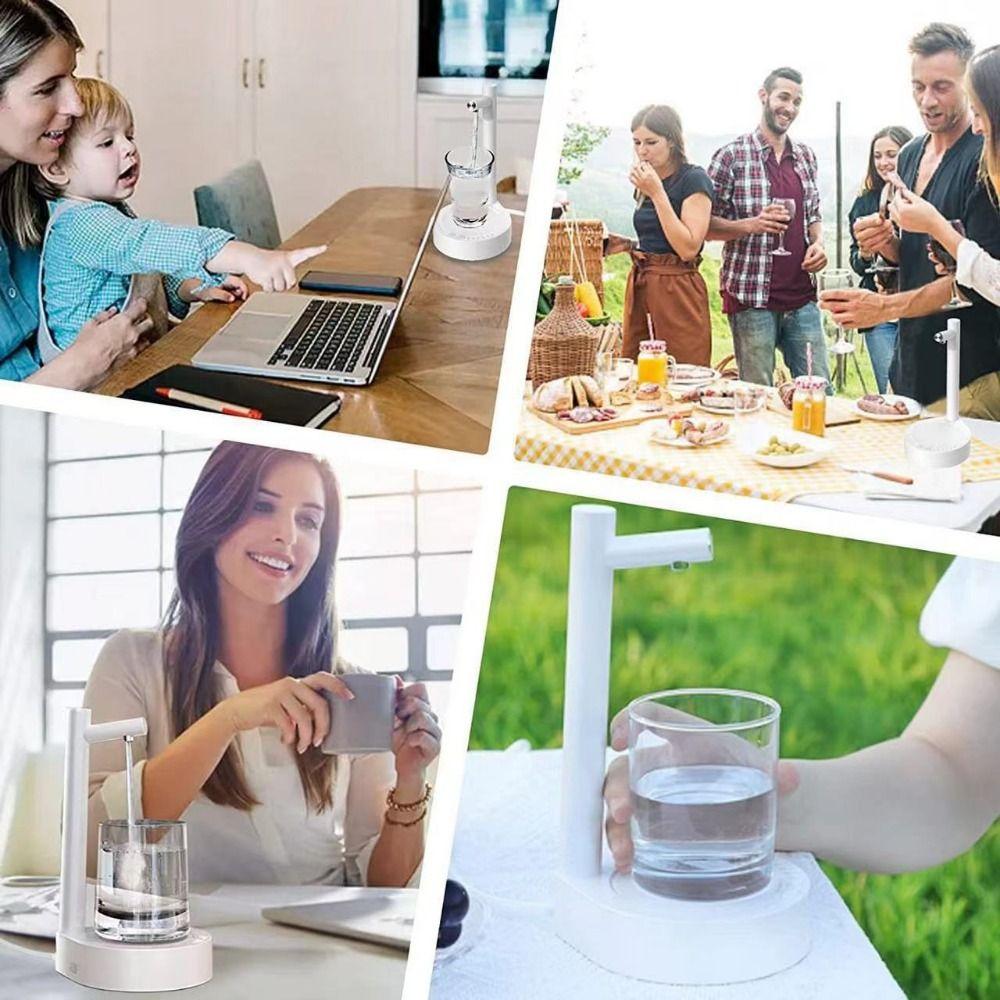 Low-Noise Operation Intelligent Desktop Water Dispenser 6 Gear Switch Continuous Flow Automatic Water Pump with Base Portable