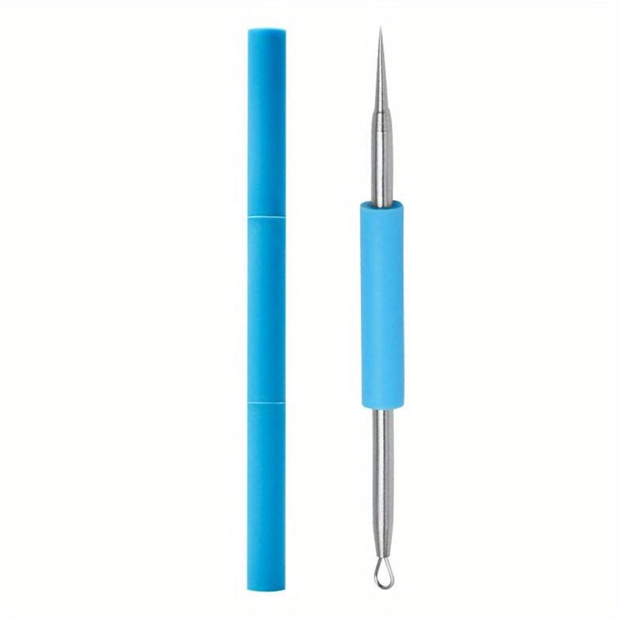 

Double Head Acne Picking Tool - Blackhead & Blemish Removers for Efficient Acne Removal, Silicone Beauty Needle for Facial Skin синій