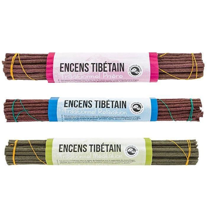 Coffret de 3 encens traditionnels tibétains - Méditation, relaxation et prière