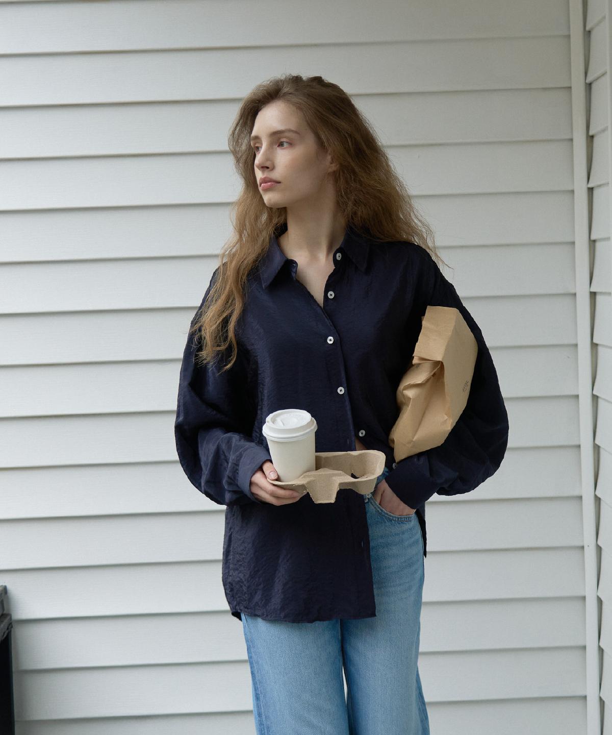 Sahaki Sheer Shirt (Navy)