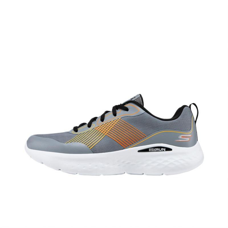 Skechers Mens GO Series Gray Low Top Running Shoes Comfortable Durable 220318-GRY 42