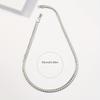 A silver metal minimalist flat snake chain Women Men Boys Party Vacation Travel Leisure
