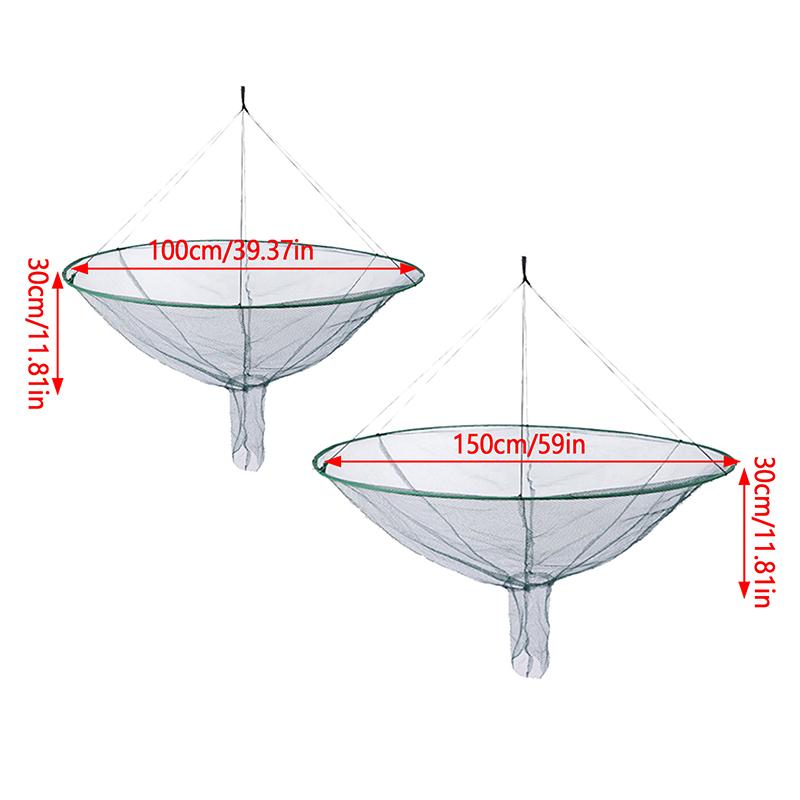 Fishing Net Case Portable Foldable Fishing Net Cage Round Open Pull Fishing Net Lobster For Fishing Travel Port Fishing Boat