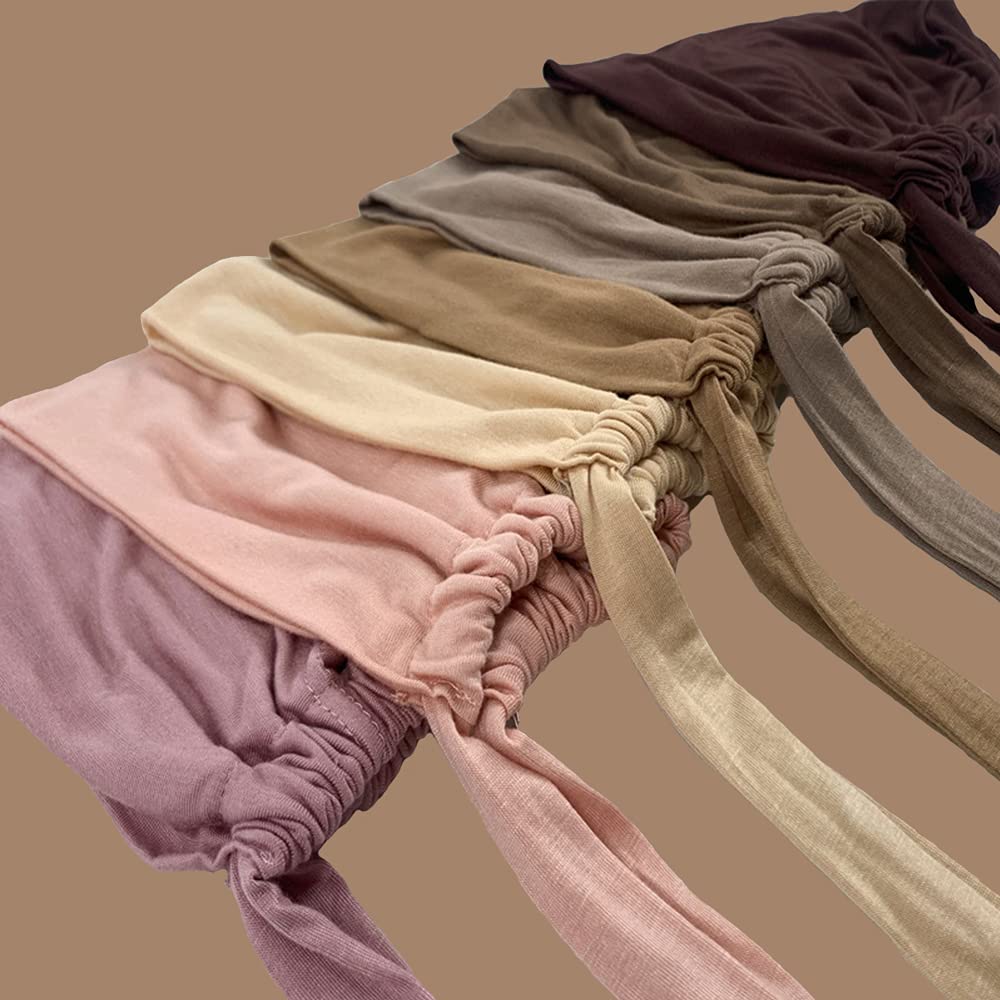 Ramadan Women Under Scarf Hat Turban Bonnet Hijabs Cap Islamic Muslim Under Scarf Hijab Cap with Tie-Back Closure