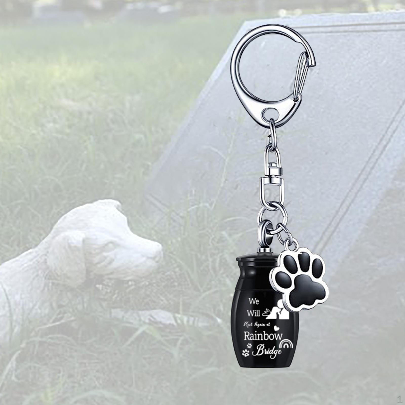 Кулон Брелок Урна для праха питомца Памятный сувенир для похорон Котенок Щенок Кот Кролик чёрный