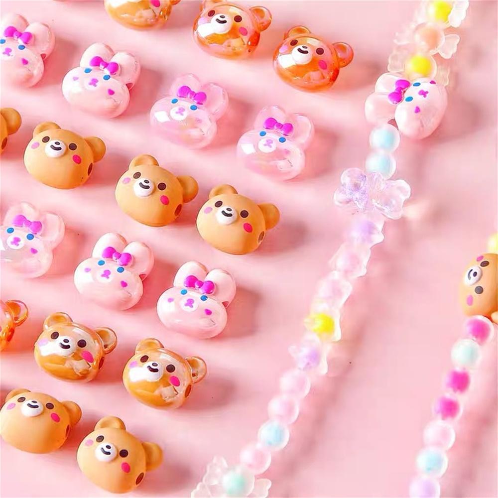 CH16 20*18mm Fun Little Bear Rabbit Star Resin Beads DIY Charm Exquisite Phone Chain Bracelet Hanging Bead Jewelry Accessories