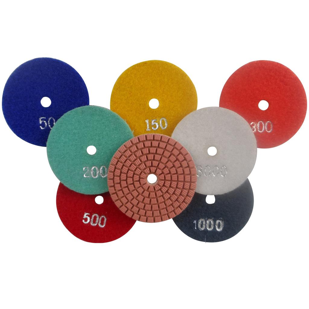 Konfor Wet Grinding Diamond Cutter Rim 100mm for Marble and Granite, Set of 7
