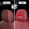 Car Headrest Cover Seat Head Pillow Neck Covers For Mitsubishi Lancer Asx Outlander Colt Pajero L200 Galant Space Star Accessory