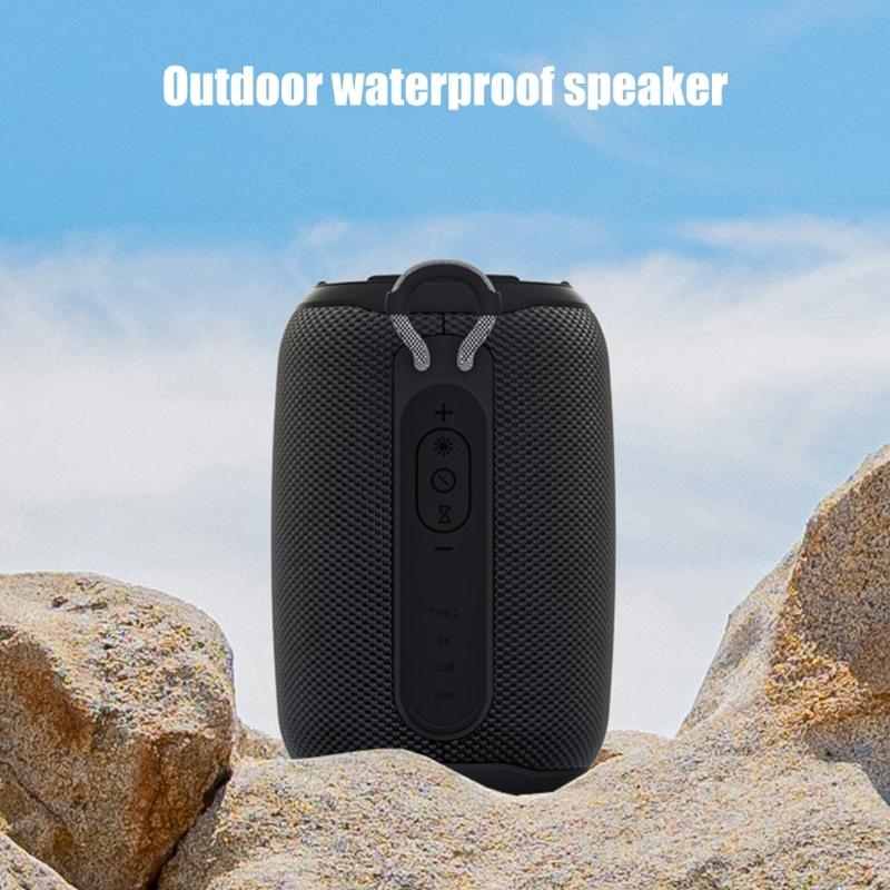 Portable Bluetooth-compatible Speaker IPX6 Waterproof Supports Multiple Playback Modes for Party Travel