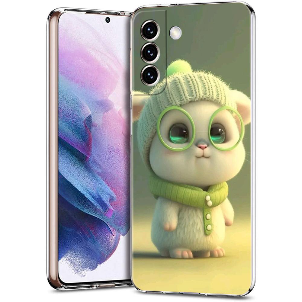

Cute Cartoon Animal Case for Samsung S24 S23 S22 S20 S21 FE Ultra S24 S23 S10 S10E S9 S8 Plus 5G Transparent Phone Shell Capas samsung s9