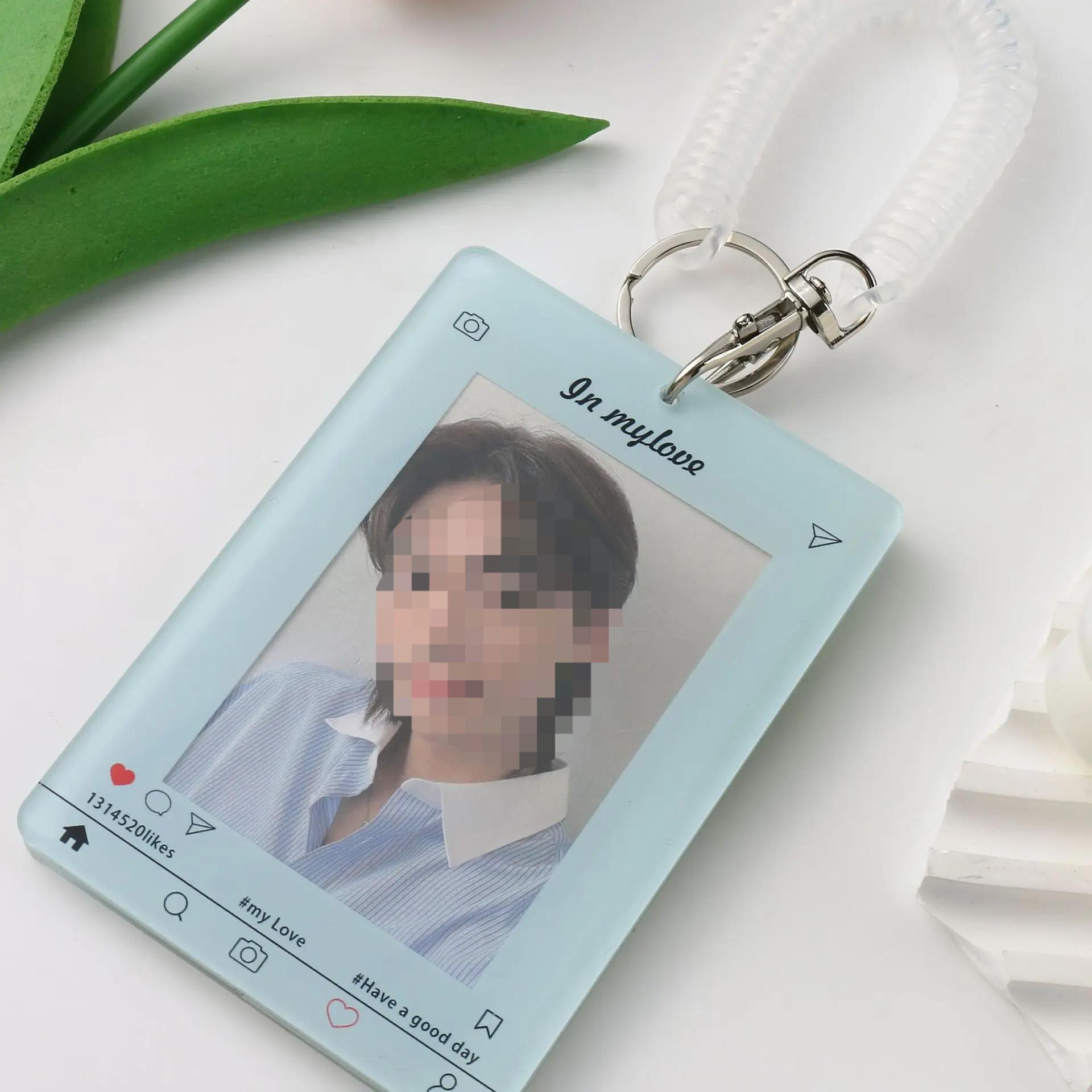 Шикарный корейский держатель для фотокарт Kpop Simplicity Macaroon Color Student ID Card — фото 8