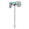 Tractor Wind Spinner Vintage Turning Wheels Metal Outdoor Stake Windmill Decoration for Flower Bed