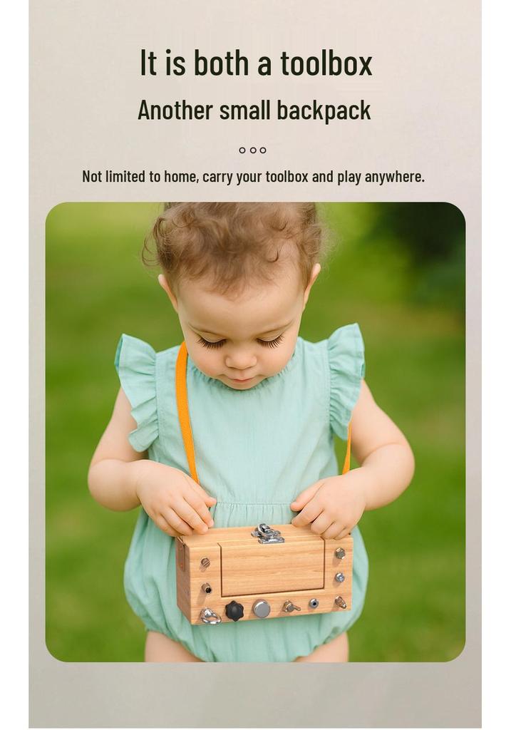 Montessori Wooden Screw & Nut Toolbox for Toddlers - Educational Toy for Early Learning