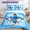 Erling Haaland 3pcs Bedding Set Duvet Cover Closure Includes 1 Duvet Cover & 2 Pillowcases for All Seasons Bedroom Home Dorm Decor