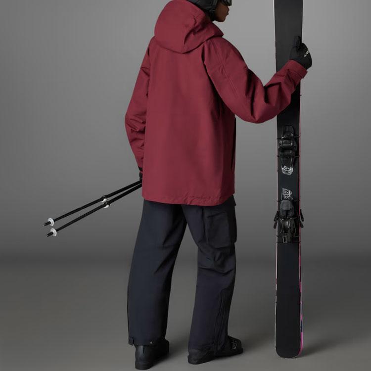 adidas Terrex Techrock 3-Layer Post Consumer Nylon Rain.Rdy Jacket Men Jacket Shadow-Red IB4219