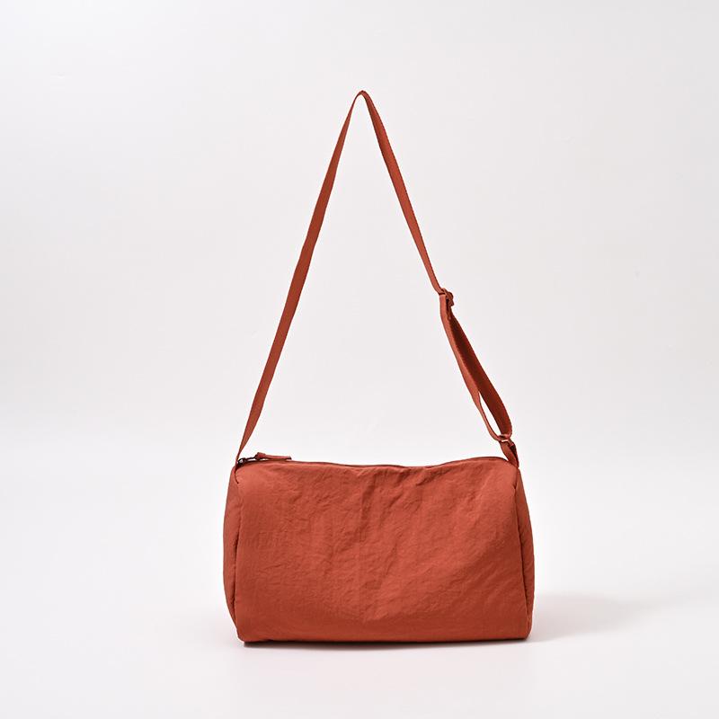 Japanese Nylon Bag Fitness Sports Messenger Bag Women'S Leisure Solid Color Pendant Feeling Student Shoulder Bag Large Capacity Tote Bag
