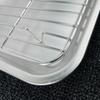 304 Stainless Steel Rectangular Grill and Baking Pan Set with Oil Draining Rack