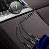 3 In 1 Retractable Data Cable Car Interior Phone Charging Wire Accessories For Volvo Xc60 Xc90 V40 V60 S60 V50 V90 S80 C40 XC40