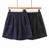 2026 Women's Plus Size Tencel Denim Elastic Waist High Waist Slimming Wide Leg Capris Shorts