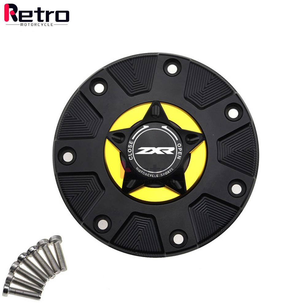 ZXR Gas Fuel Tank Cover for Kawasaki ZXR400 ZXR750 1991-1999 Motorcycle Accessories CNC Aluminum Oil Cap Motorbike золотой