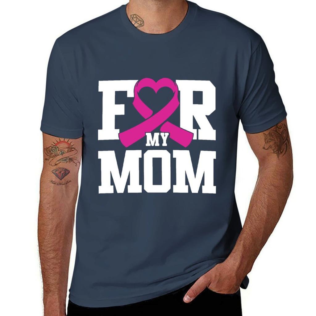 Threadrock For My Mom Breast Cancer Awareness Cancer T-shirt Man Graphic T Shirt Cotton T Shirts Man 100% Man Tshirt T-shirt