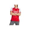 Adidas Color Block Round Neck Letter Brand Logo Printed Short Sleeve Football Jersey Women jersey Red HZ2086