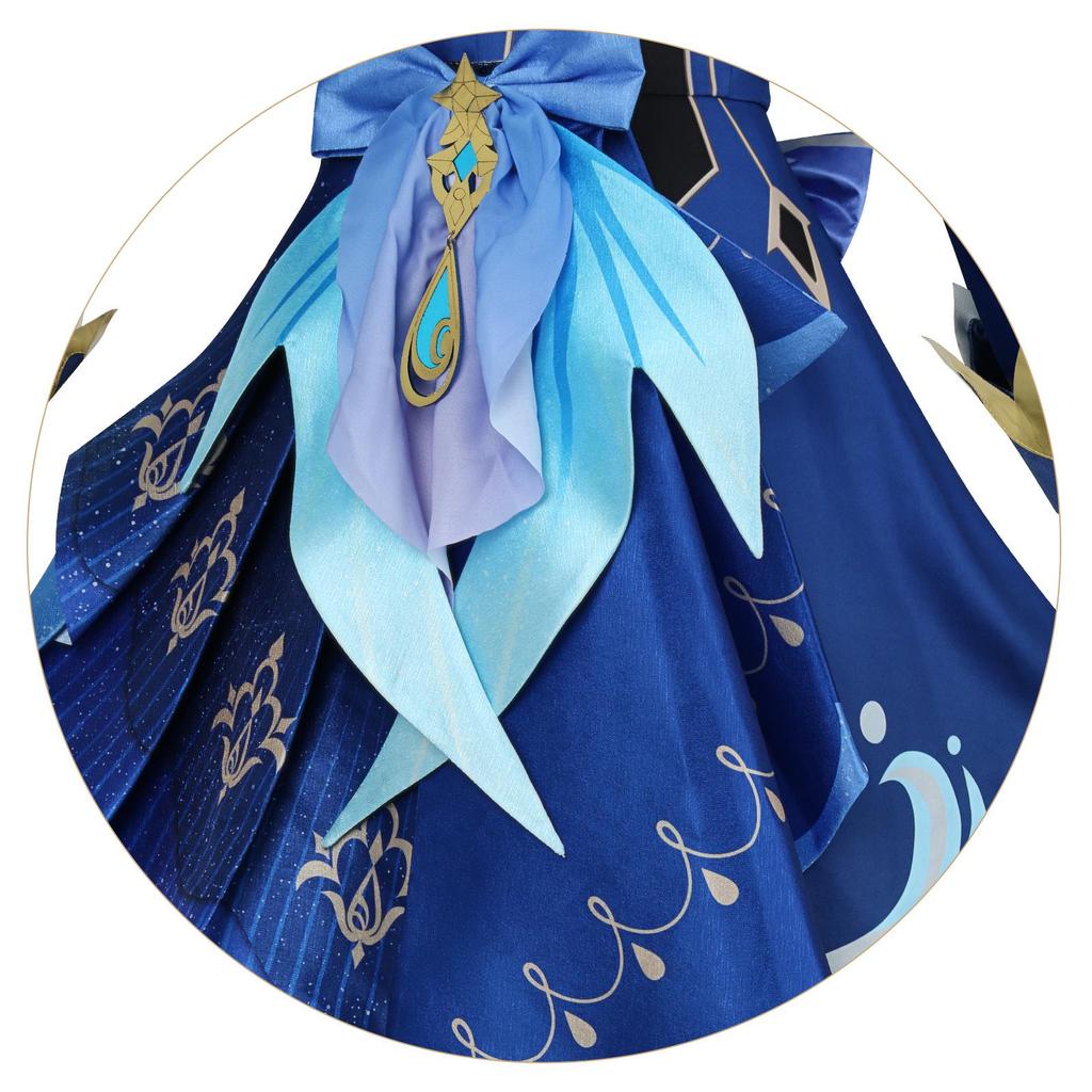 Genshin Impact Fontaine Hydro Archon Furina Cosplay Costume - Black Furina Anime Outfit