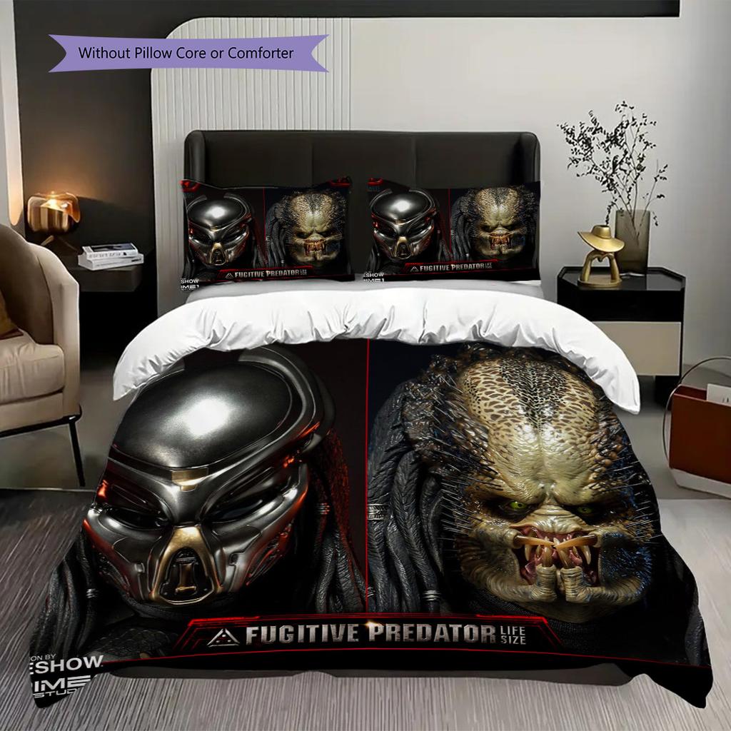 Predator Alien Warrior Artwork Poster Bedding 1 Duvet Cover 2 Pillowcase Without Core Soft And Comfortable Duvet Cover And Pillowcase