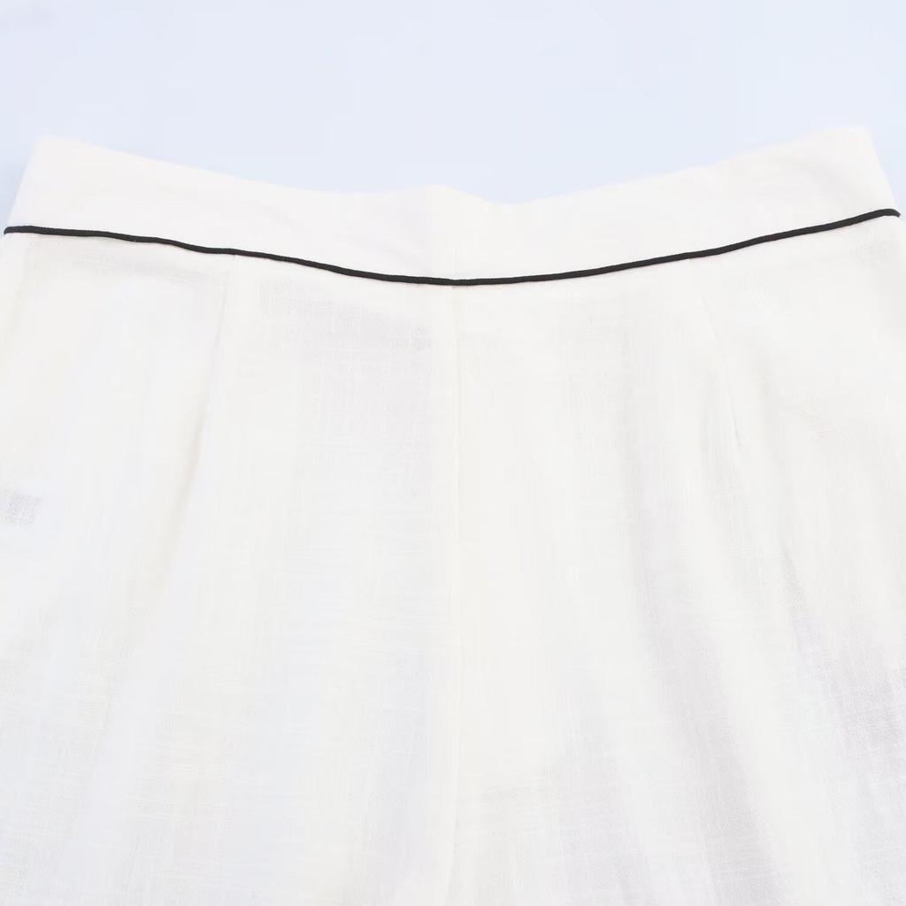 2025 Summer Women's European & American Style Double-Breasted Jacket with Casual Long Pants