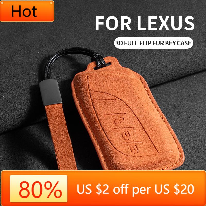 Interior Mouldings Leather Car Key Case For Lexus NX GS RX IS ES GX LX RC 200 250 350 LS 450H 300H 2017 2018 2019 2020 Suede Key