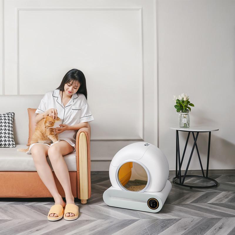 Smart Automatic Cat Litter Box with One-Key Cleaning, Extra Large Electric Cat Toilet