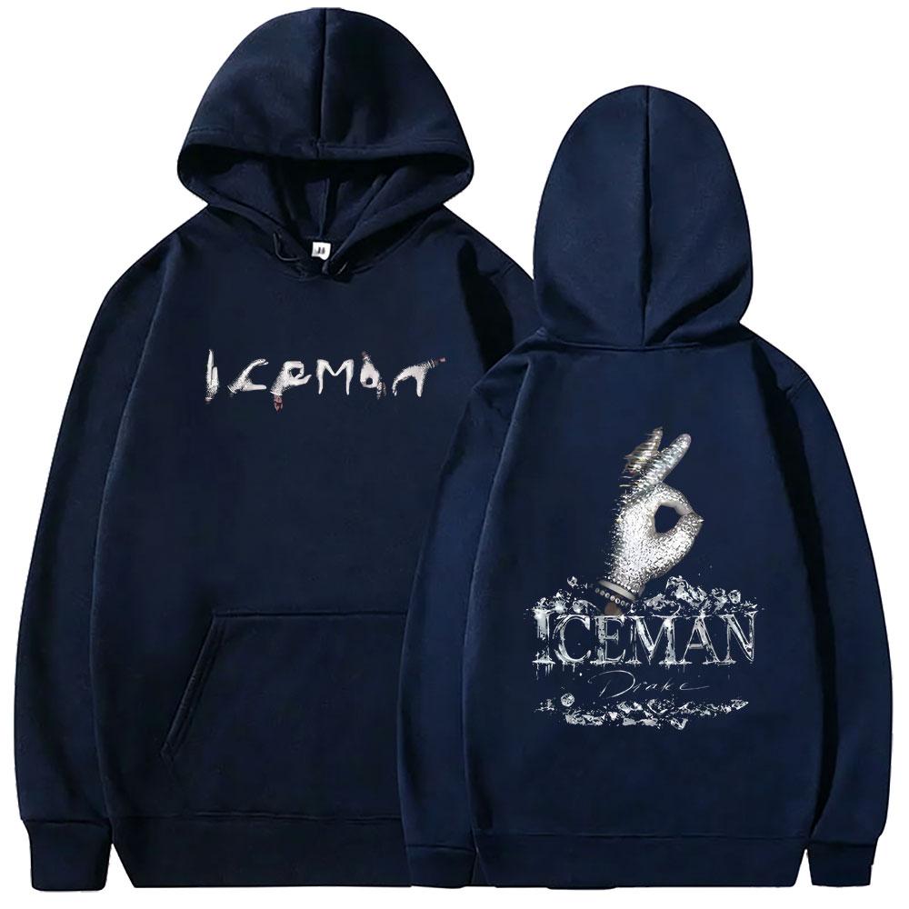 Rapper Drake ICEMAN Album Double Sided Print Hoodie Unisex Fashion Hip Hop Oversized Streetwear Casual Vintage Hoodies