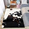Faux Cowhide Pattern Area Rug Natural Texture Home Decor Living Room Bedroom Floor Carpet Retro Rustic Style Multiple Designs