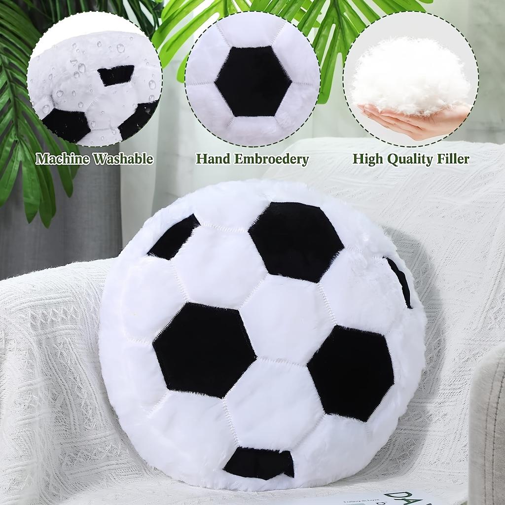 Creative Football Plush Pillow Fan Cushion Boyfriend Cushion Home Decoration Sports Fan Cute Soccer Shaped Cuddle Pillow Football Plush Pillow
