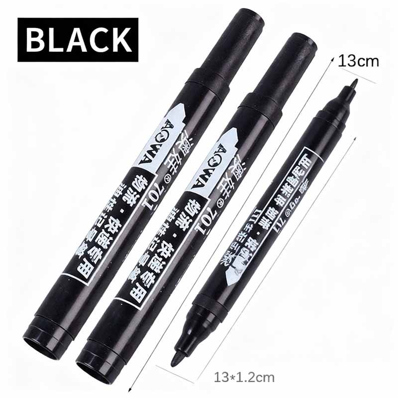 2mm Bold Tip Oil-Based Quick-Dry Waterproof Oil-Proof Permanent Marker for Plastic Metal & Wood Shipping Packaging & Coding