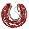 Collar creativo de cuentas de arroz de múltiples capas y colores, accesorio hecho a mano europeo y americano