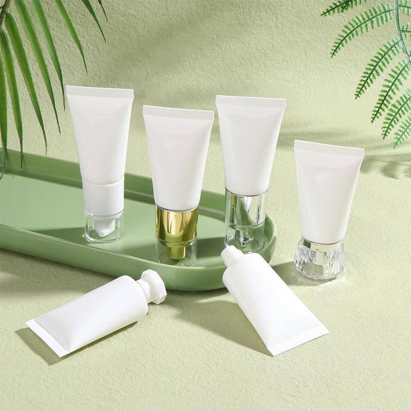 Białe 30G Kosmetyczne Miękkie Tubki Balsam Krem do Rąk Szampon Pojemnik na Płyn Tubka Pusta Butelka Przenośna Podróżna Butelka na Szampon