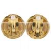 CHANEL Matelasse Earring vintage Plated Gold/Rhinestone 24g Women Used