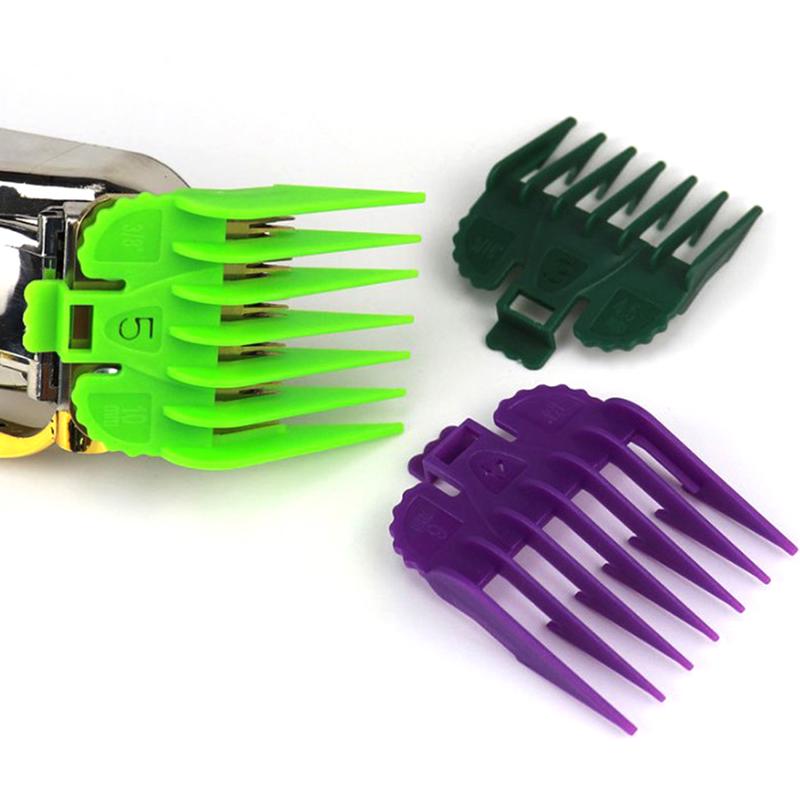 8pcs Universal Hair Clipper Limit Comb Guide Attachment Size Barber Replacement 1.5/3/4.5/6/10/13/15/19mm