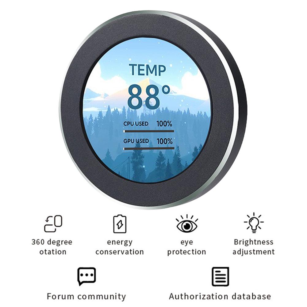 2.1/2.8 Inch IPS Secondary Screen 480x480 USB Water-Cooled Round LCD CPU GPU Monitoring MINI PC Gamer Display