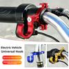 CNC Aluminum Alloy Motorcycle Handlebar Hook 360°Rotatable No‑Drill Helmet Bag Hanger For E‑Scooter Bicycle Universal Accessory